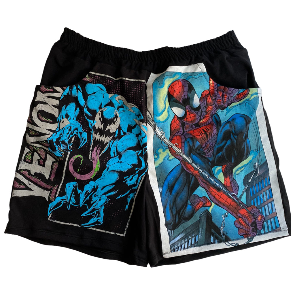 Vintage Tee Shorts (Spiderman & Venom)