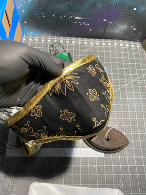 Black/Gold Bandana Mask